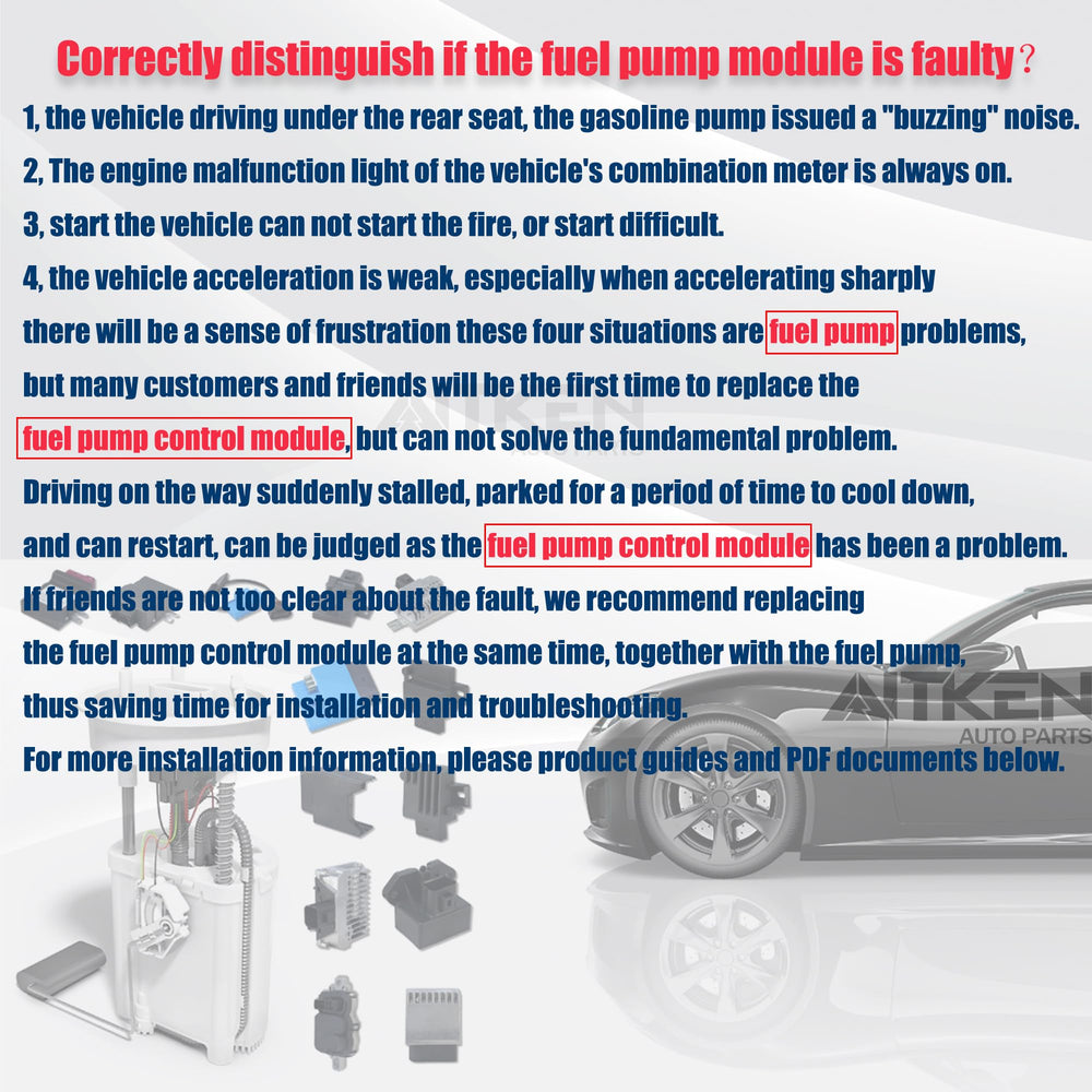 AITKEN EKPM3 installed under trunk demonstrating restored fuel pump function