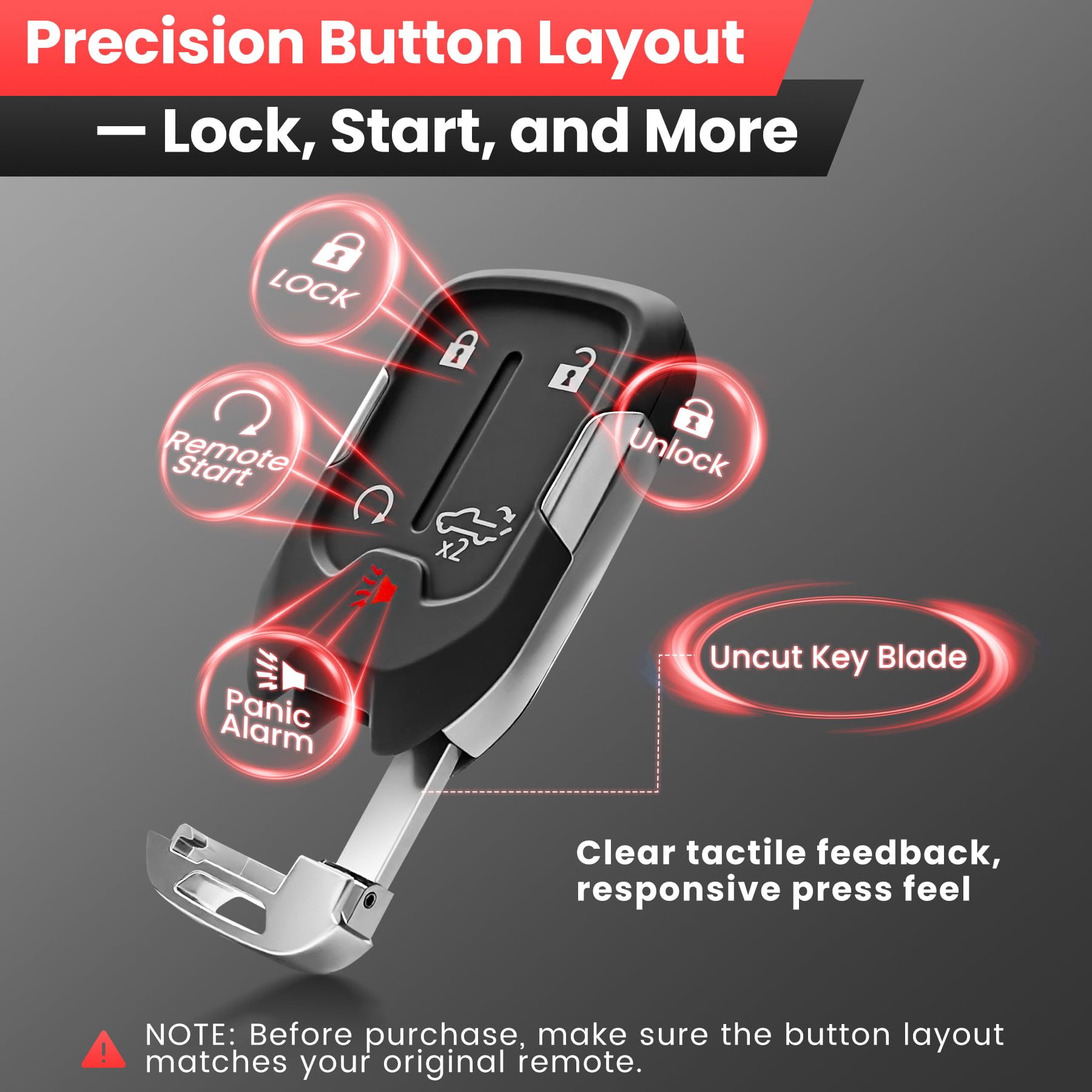 Aituzero key fob on driveway with Silverado showing quick-access benefit