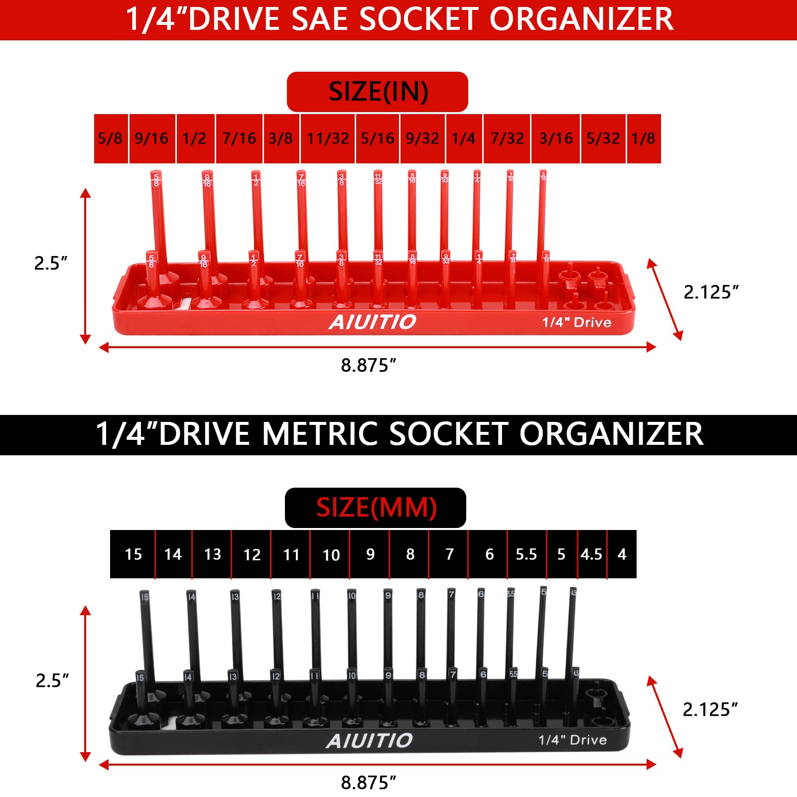 AIUITIO trays inside tool drawer showing compact fit and space savings