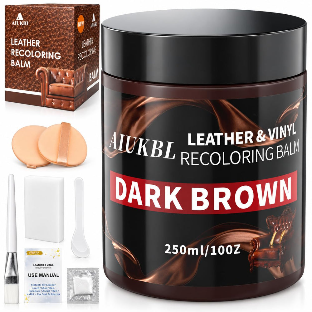 AIUKBL front packaging showing dark brown balm and label, quick cosmetic touch-ups