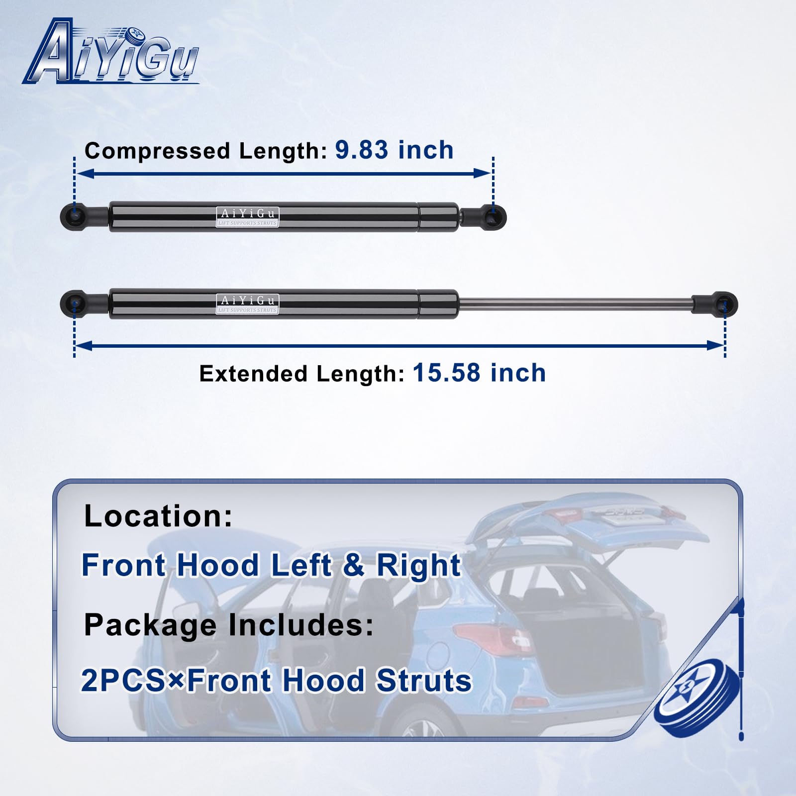 AiYiGu close-up of assembled strut, detailed finish for durability benefit