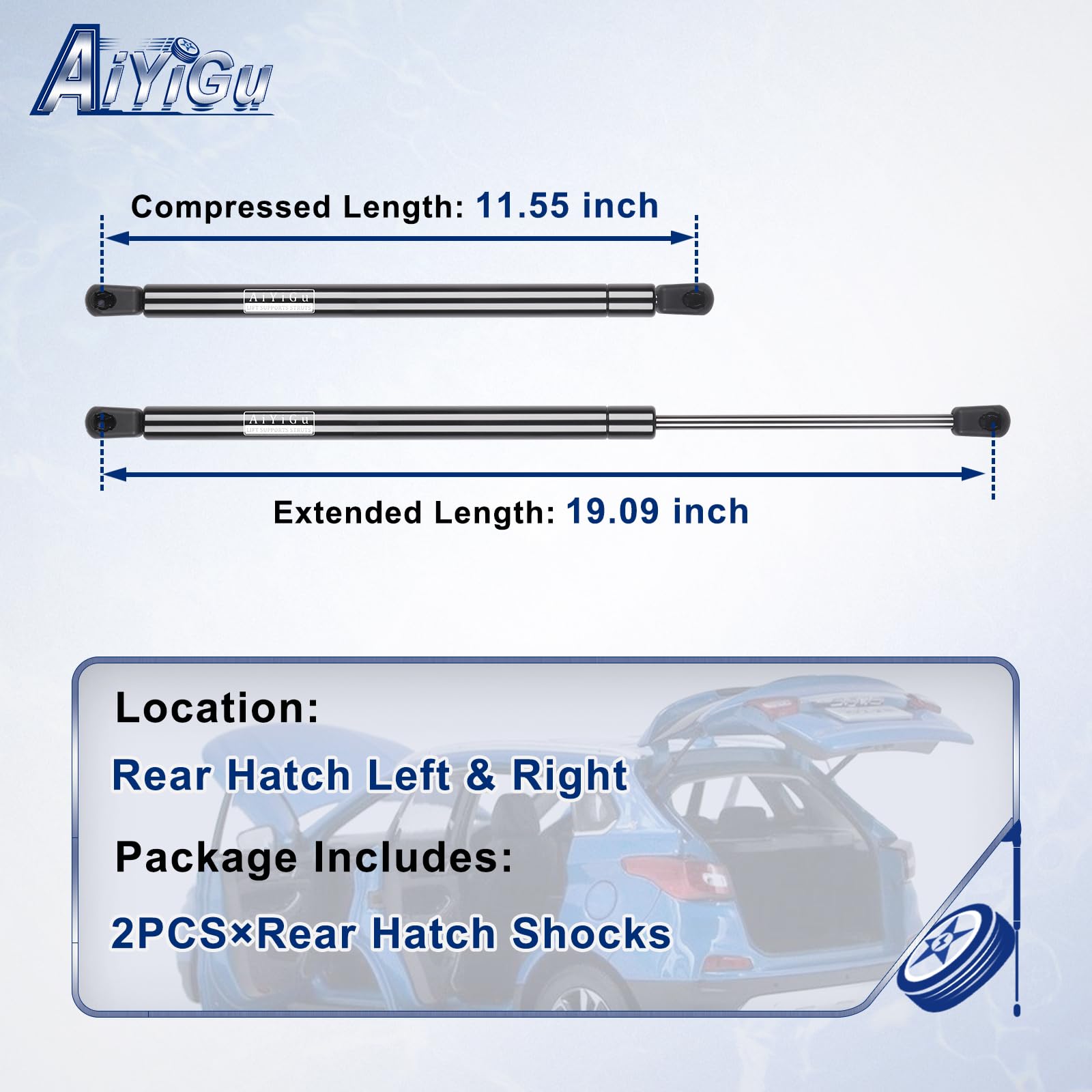 AiYiGu close-up piston rod detail revealing durable finish and reliability