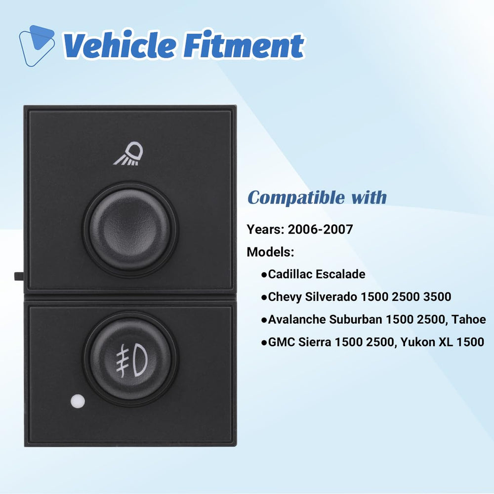 AiYiGu rear connector fog lamp switch with 6-pin plug for easy installation