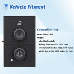 AiYiGu rear connector fog lamp switch with 6-pin plug for easy installation