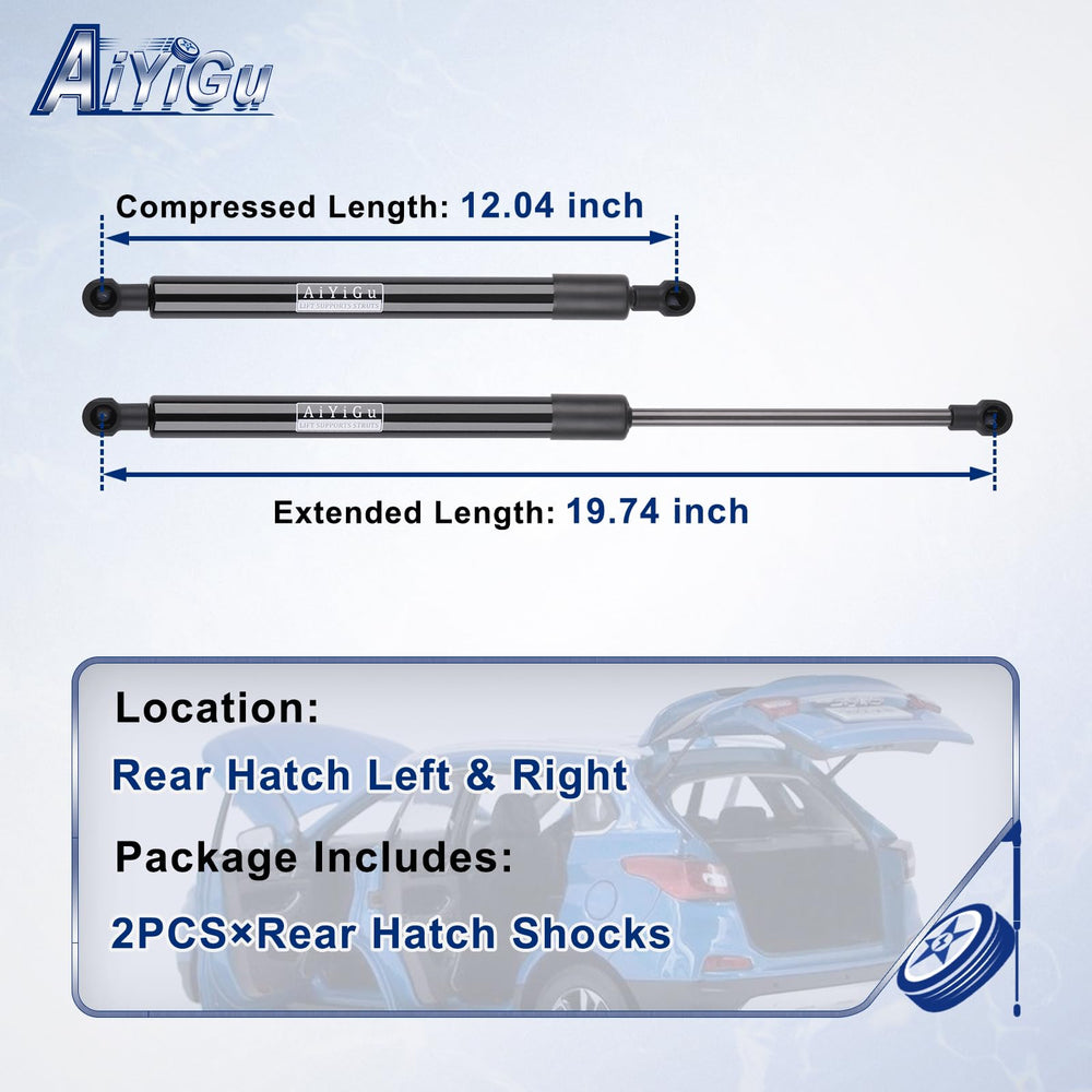 AiYiGu hatch strut close-up of rod and cylinder for smooth lift performance