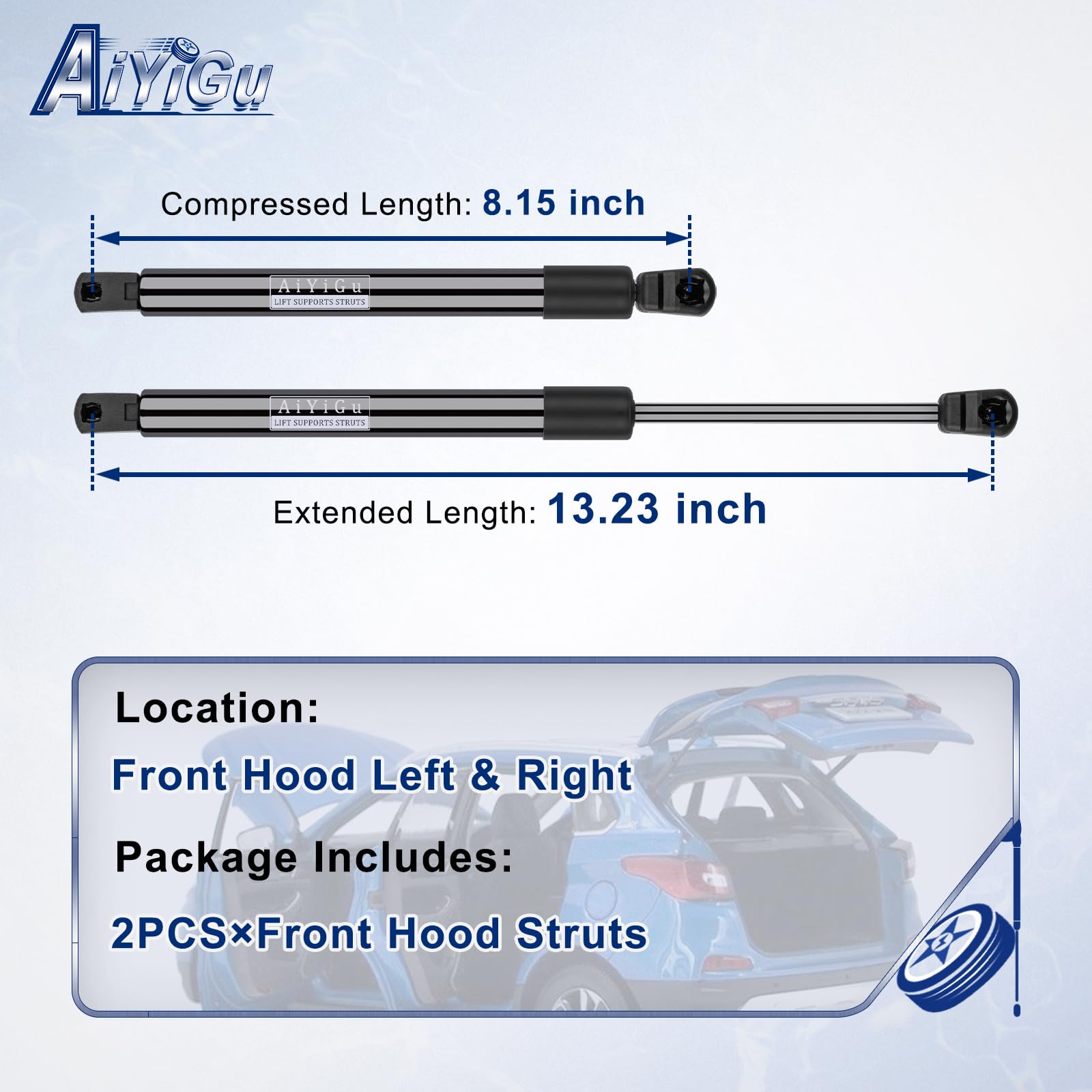 AiYiGu close-up of ball-socket end for easy snap-on installation benefit