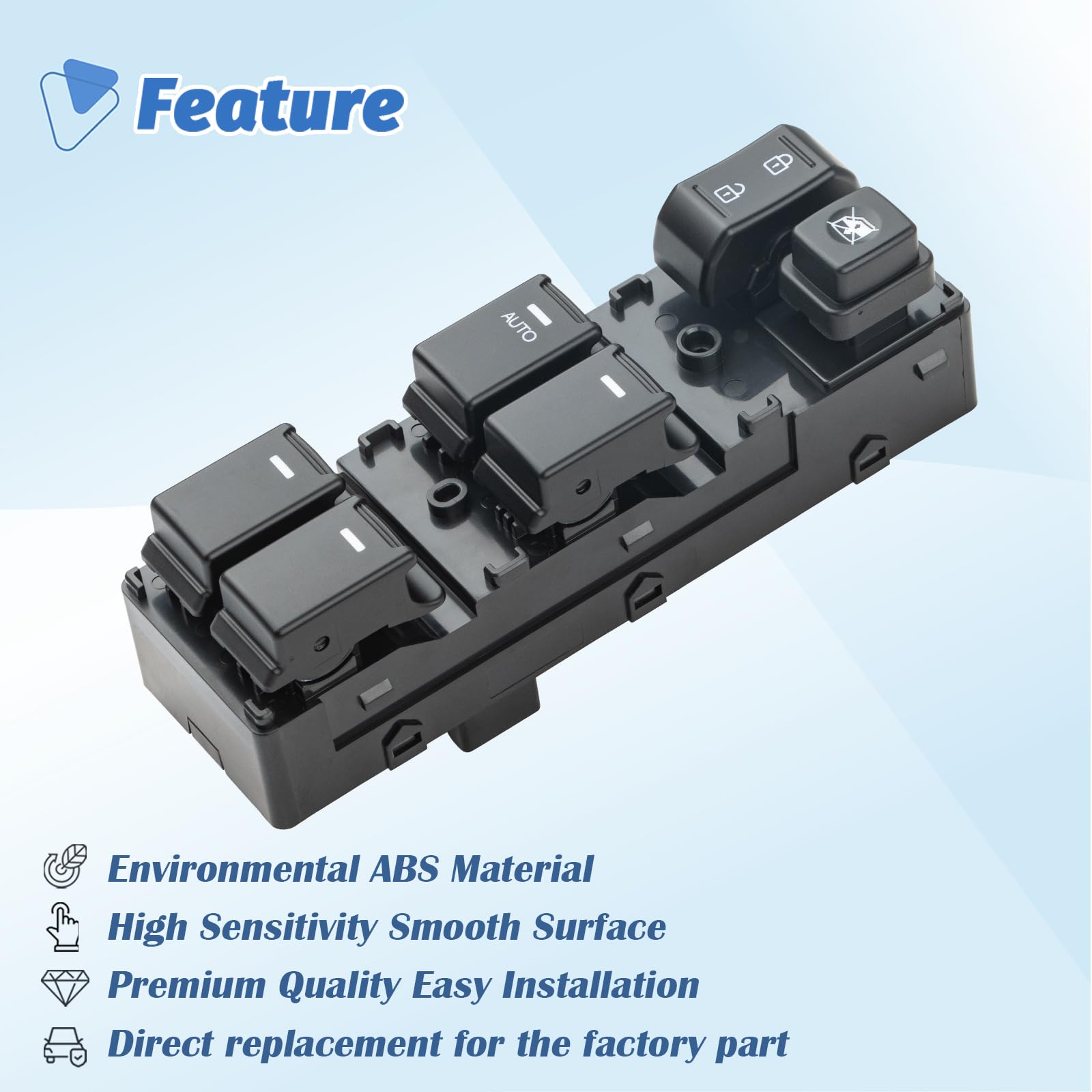 AiYiGu installed in driver door demonstrating restored window and lock control