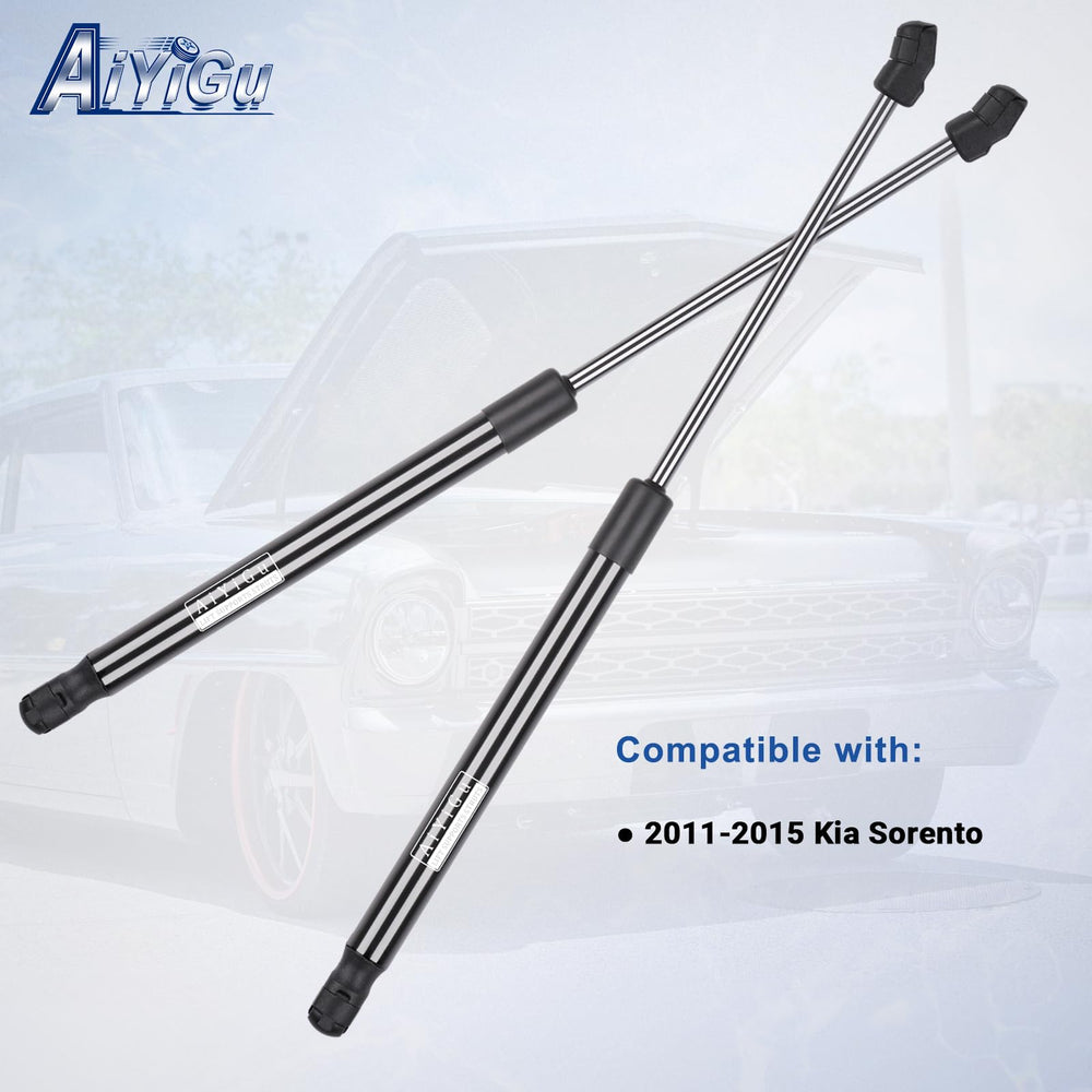 AiYiGu installed on Sorento hood demonstrating secure lift support