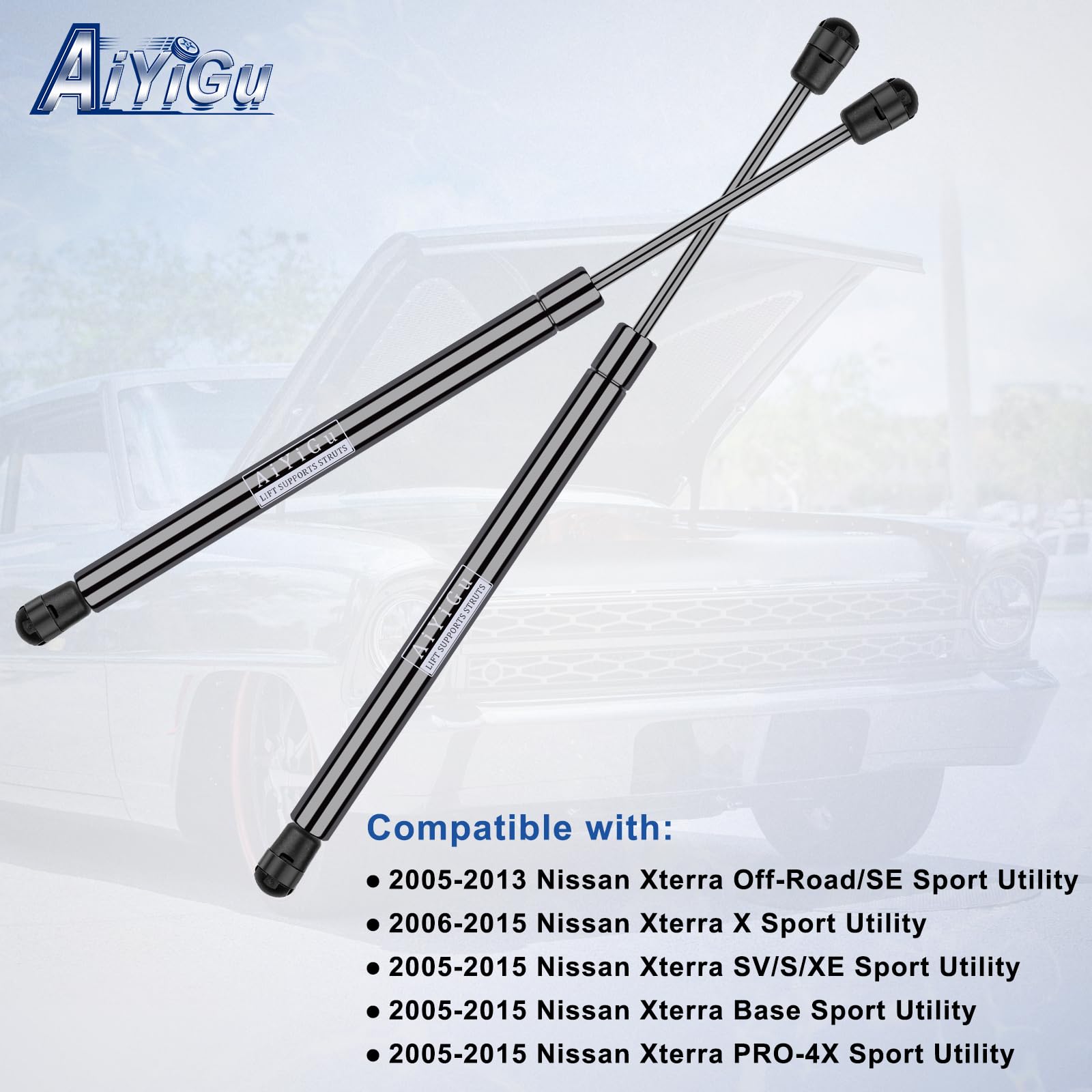 AiYiGu struts extended profile showing full travel and support benefit