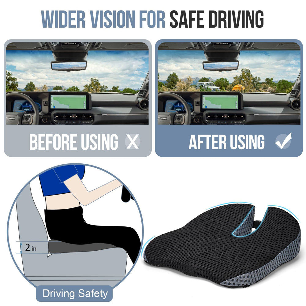 Ajiteogy side profile wedge highlighting raised rear for better visibility