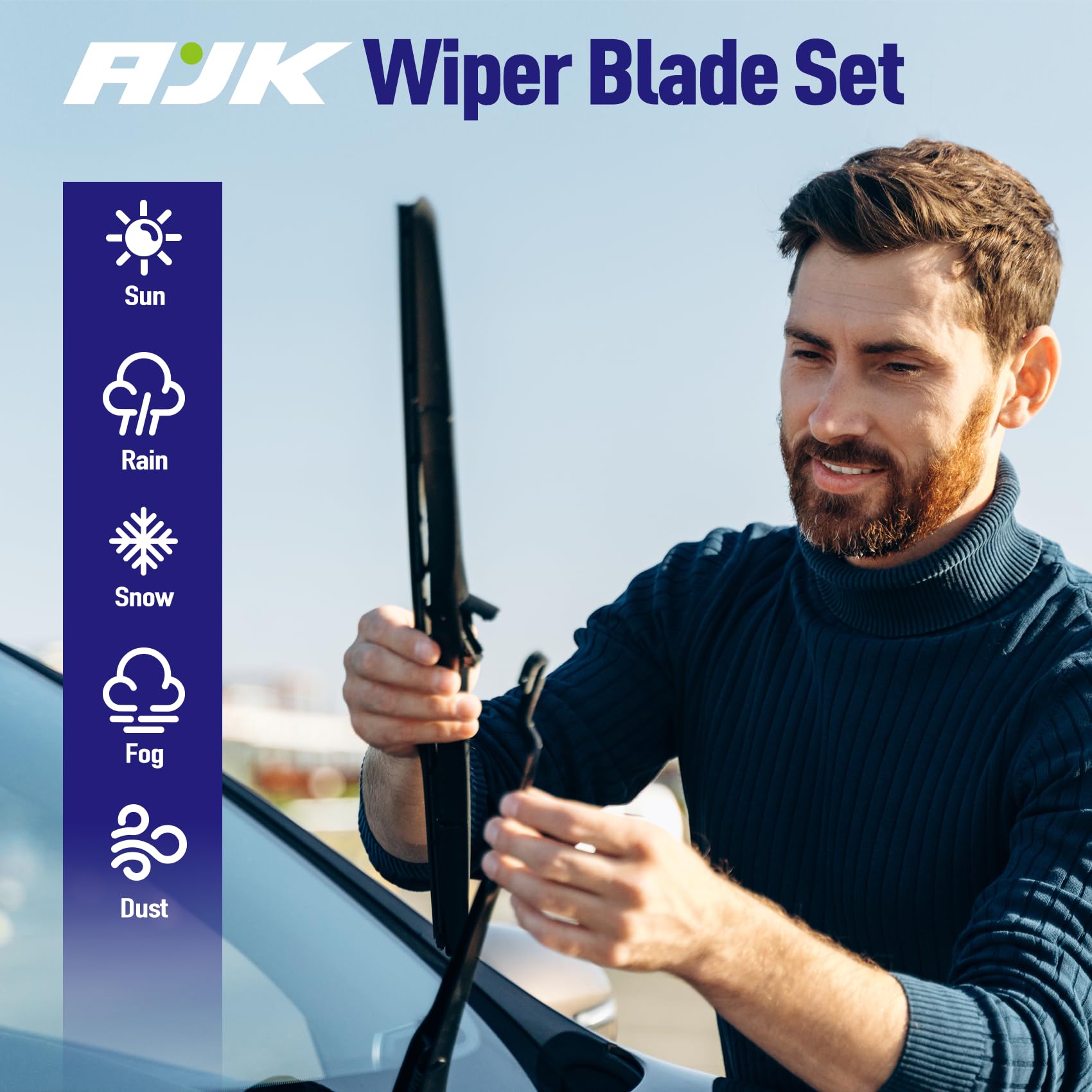 AJK blades in rain during drive highlighting improved visibility for Honda HR-V