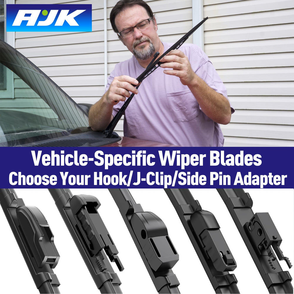 AJK rear wiper next to ruler for scale showing correct fit for Honda HR-V