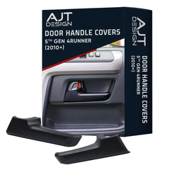 AJT DESIGN front handle assembly installed showing sleek black finish benefit: modern look
