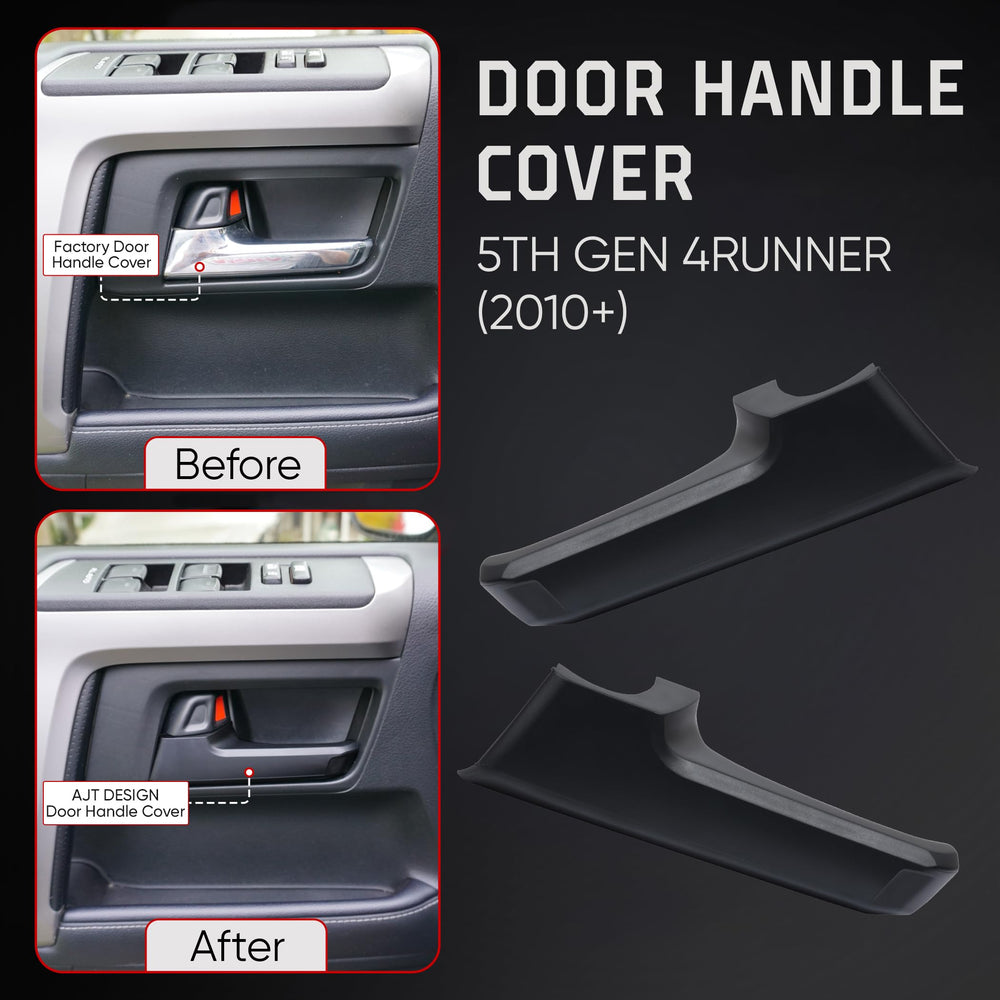 AJT DESIGN rear handle installed in 4Runner interior benefit: uniform blackout styling