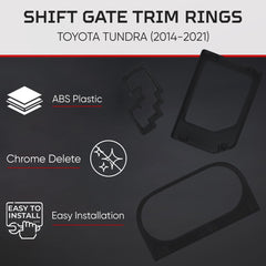 AJT DESIGN shifter trim closeup illustrating easy snap-on installation benefit