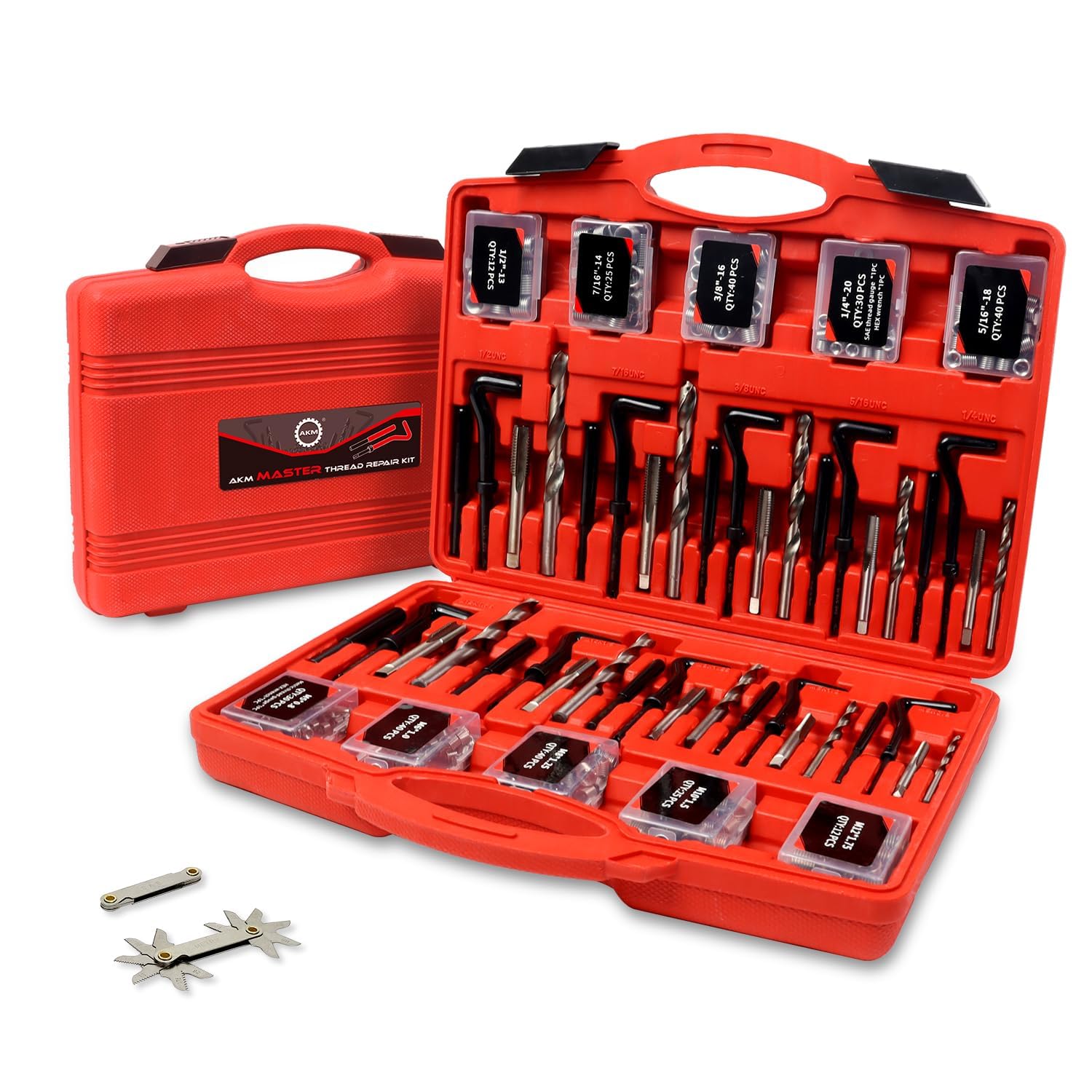 AKM front view case open showing organized kit for quick access and benefits