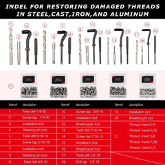 AKM HSS drill and tap set detail demonstrating durable cutters for clean holes