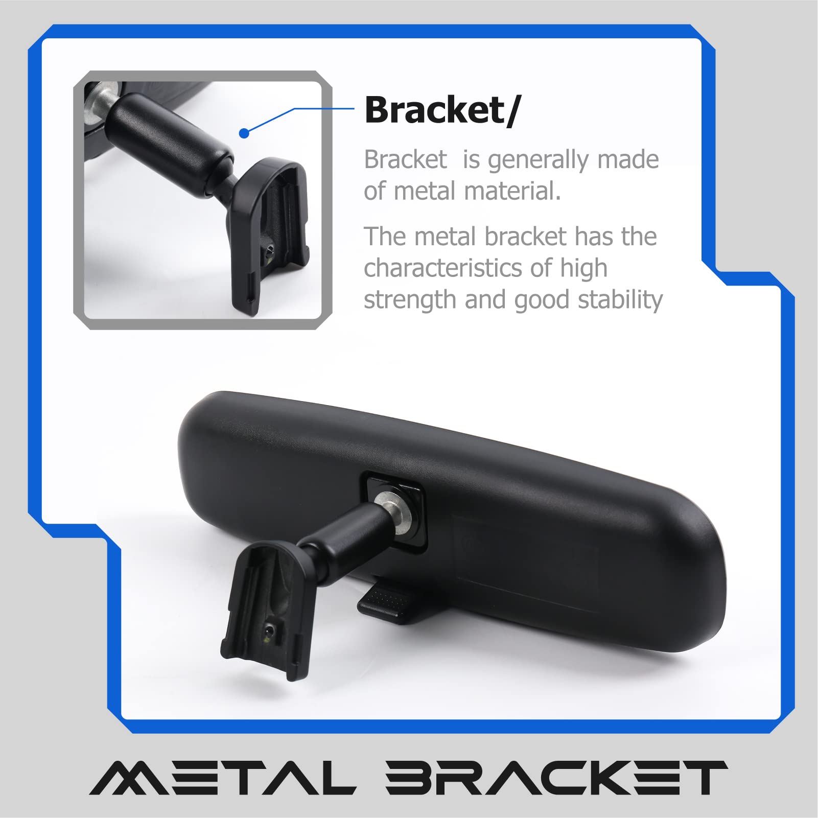AKSOLONT mirror day/night lever detail enabling glare reduction benefit