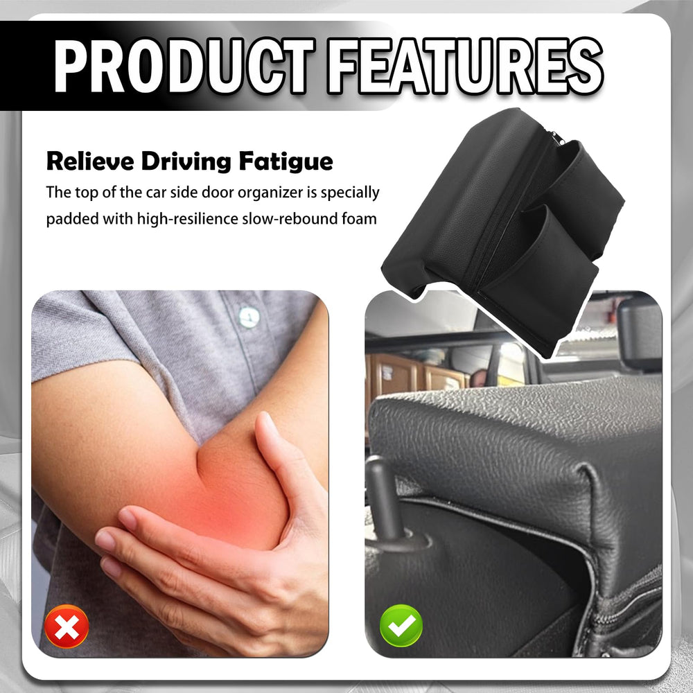 AKWDSL installed on driver side window demonstrating ergonomic armrest benefit