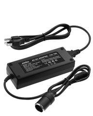 aletbo front view wall plug converter showing socket and plug, ensures convenient 12V use