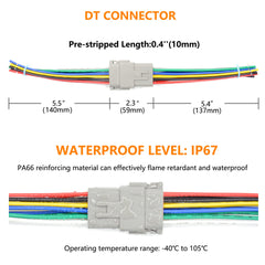 ALFOCI close-up of 16AWG wires and metal contacts highlighting reliable conductivity