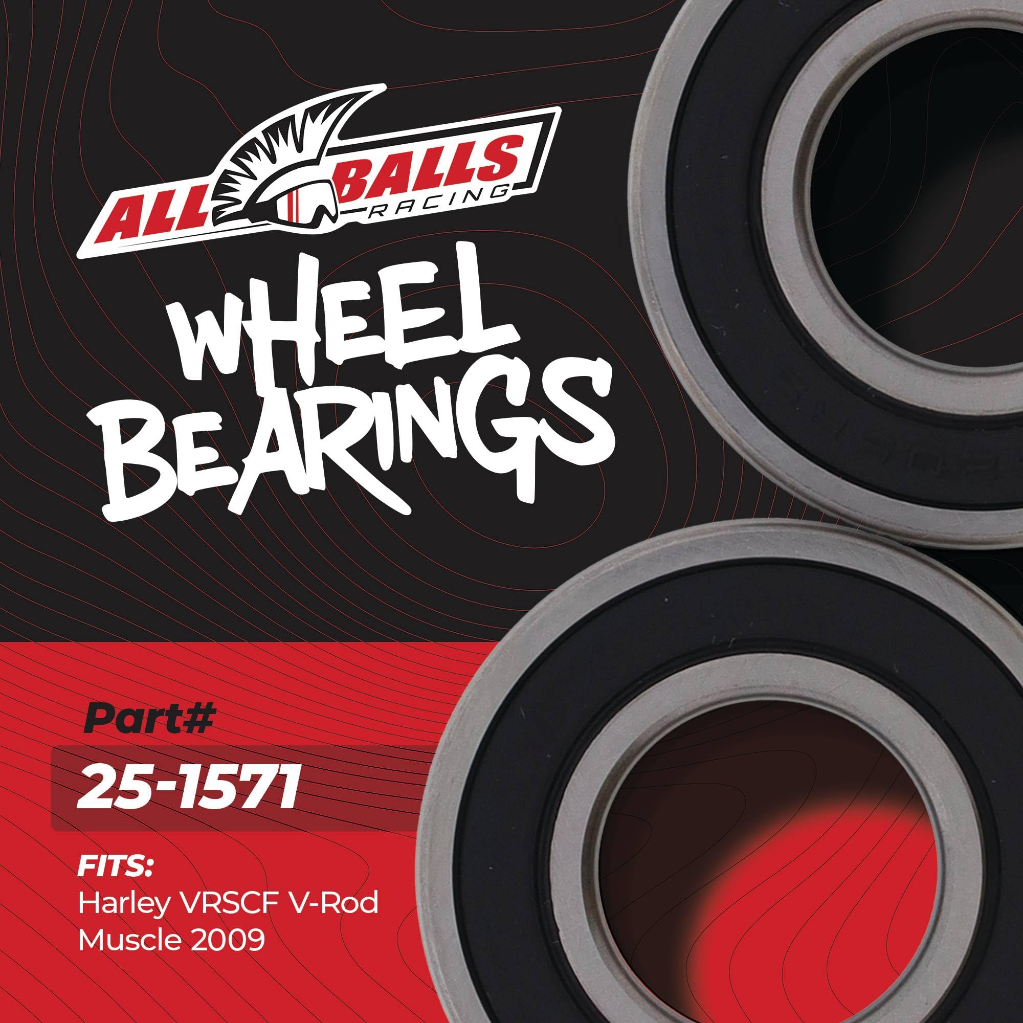 All Balls bearing next to coin size comparison illustrating correct OEM dimensions