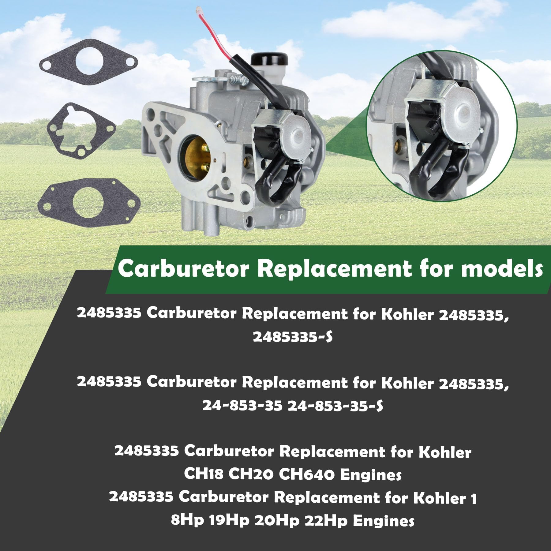 ALL-CARB close-up of jet and needle for precise fuel metering benefit