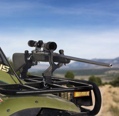 All Rite Graspur mounted on ATV handlebars freeing center cargo space benefit