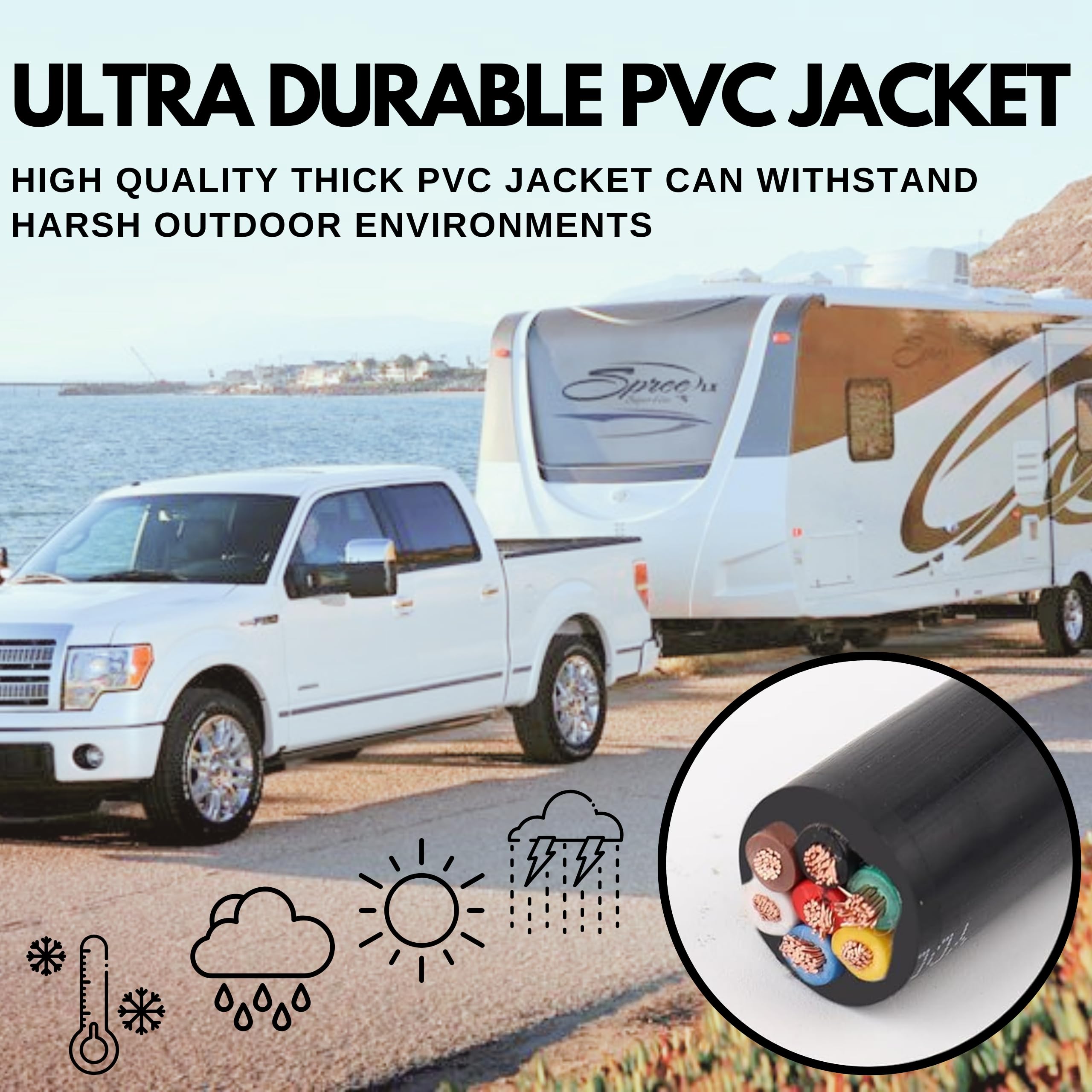 All Star Truck Parts PVC jacket texture, resists oil, grease and weather for longevity
