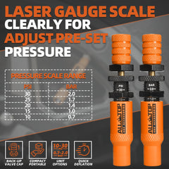 ALL-TOP attached to a 4x4 tire valve demonstrating fast air down on trail