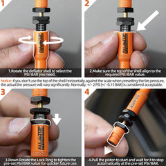 ALL-TOP screw-on backup valve cap detail for tidy storage and reduced loss risk