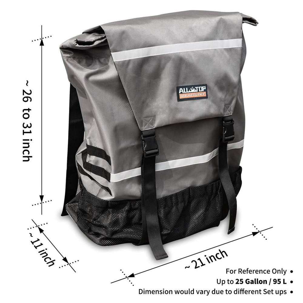 ALL-TOP interior water-resistant lining holding wet gear for spill protection