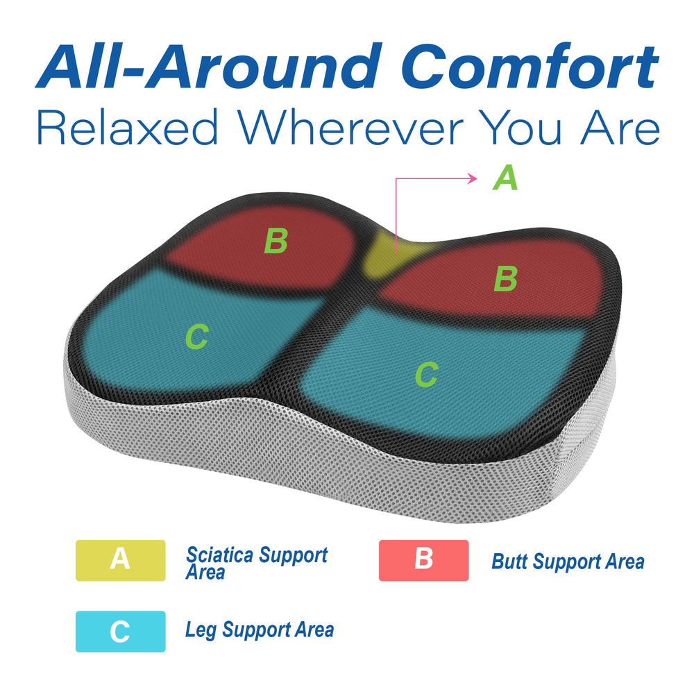 Allaboutsla non-slip bottom detail ensuring cushion stays secure while driving