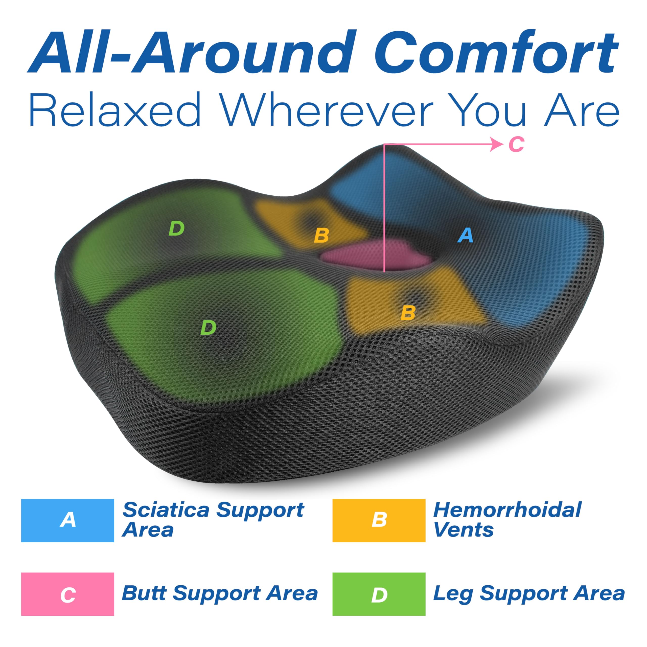 Allaboutsla non-slip bottom detail keeping cushion secure during driving