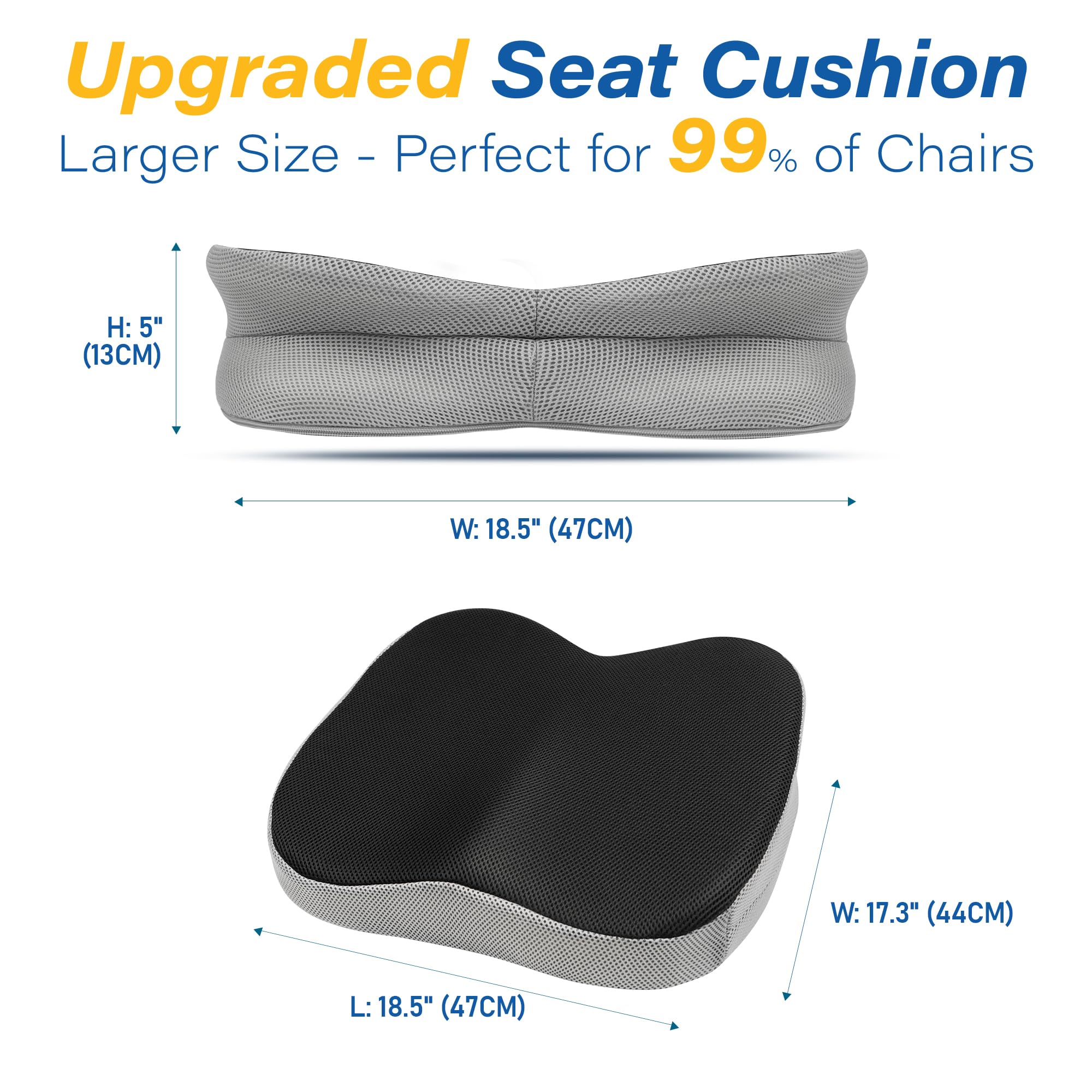 Allaboutsla cushion on office chair showing versatile support for long sitting