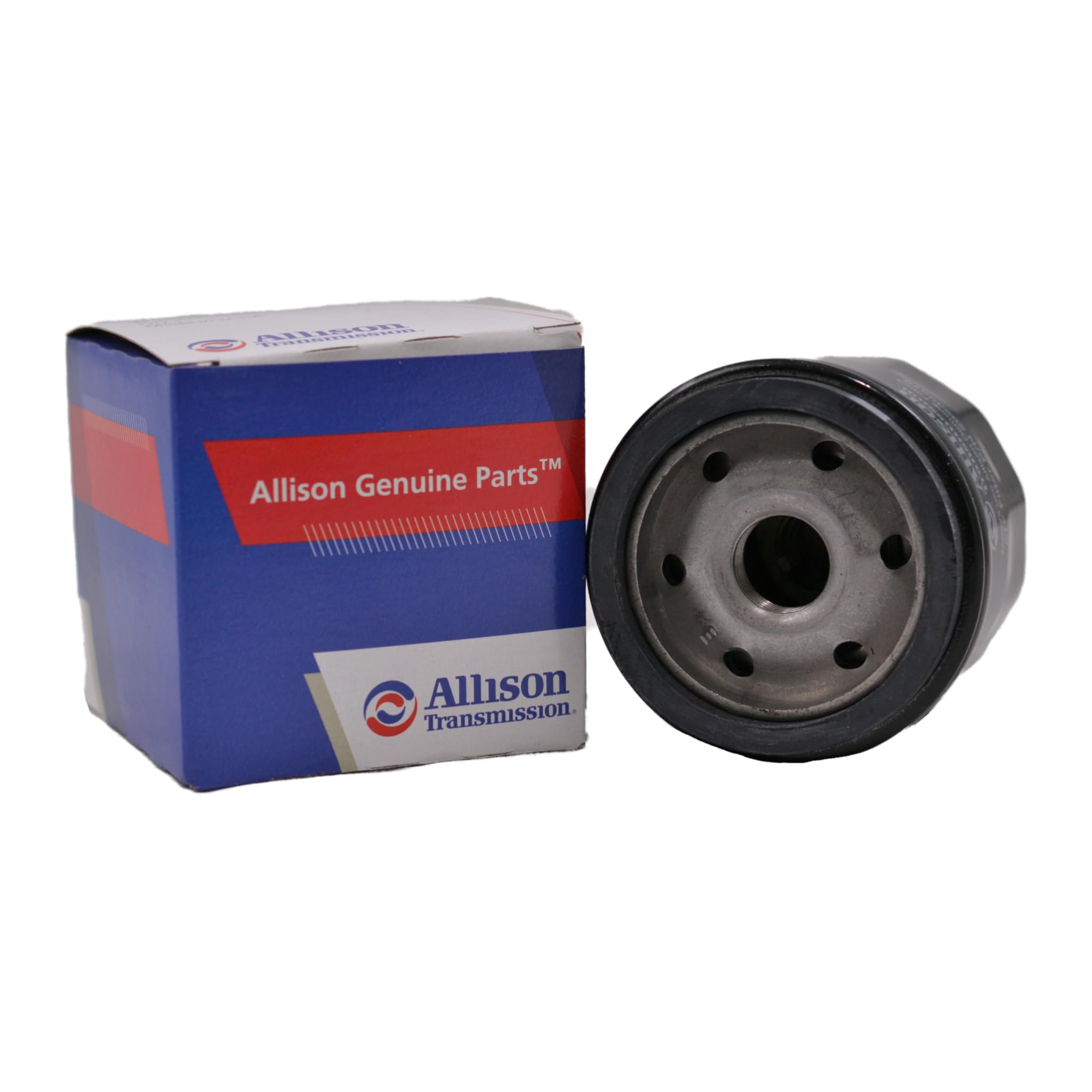 Allison filter beside a hand showing scale and easy handling during replacement