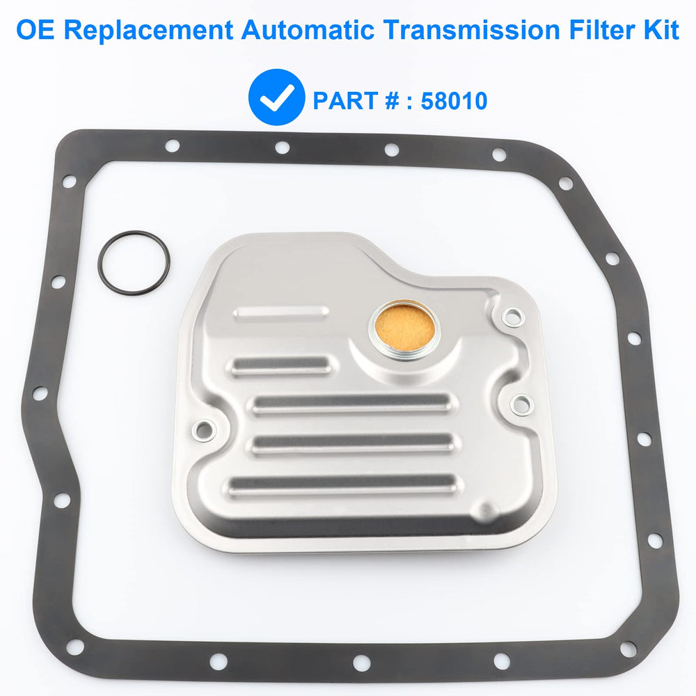 Allmotorparts transmission filter close-up showing pleated media and filtration benefit
