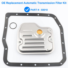 Allmotorparts transmission filter close-up showing pleated media and filtration benefit
