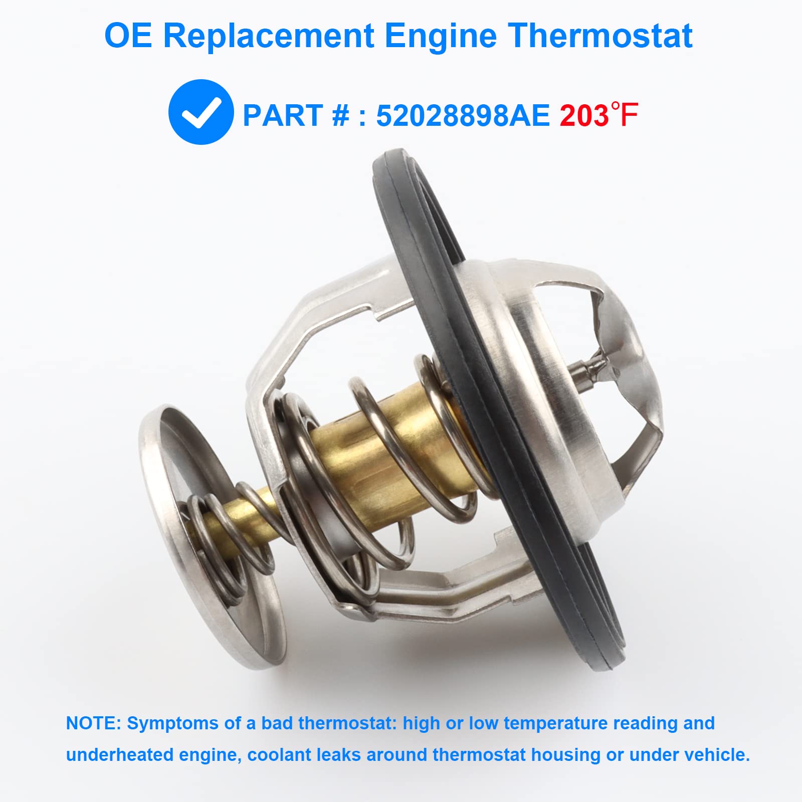 Allmotorparts thermostat with gasket and hardware ready for installation benefit