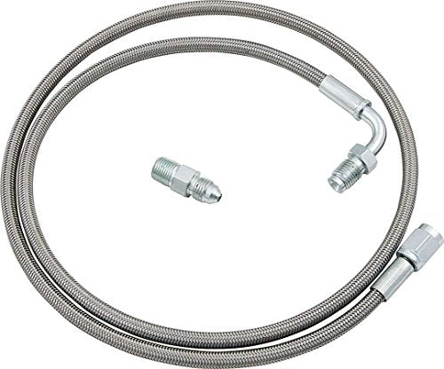 Allstar Performance close-up of chrome -3AN and 90° inverted-flare fittings for secure seal