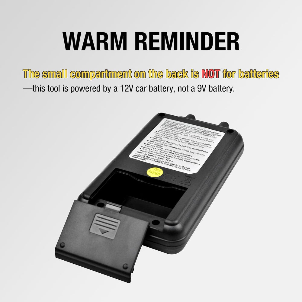 allsun EM276SET beside a ruler showing compact size and toolbox-friendly benefit