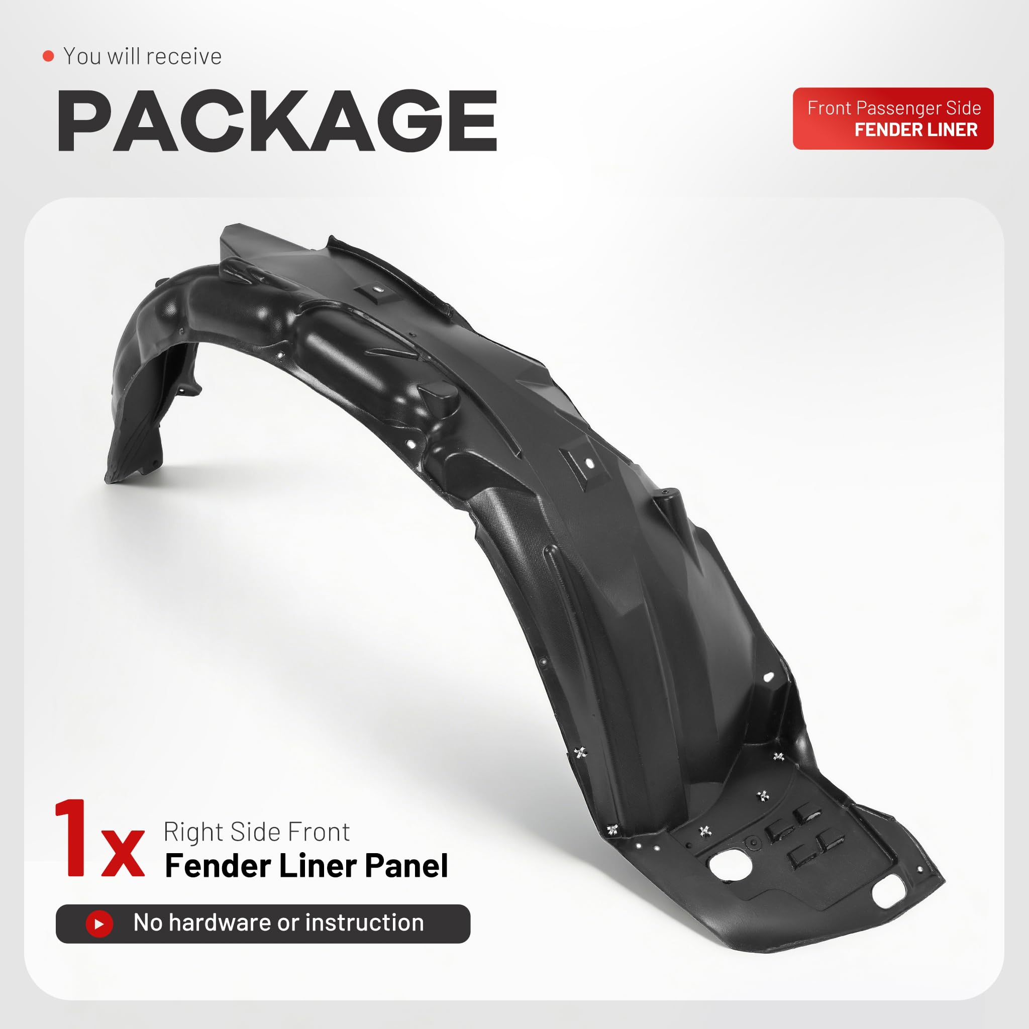 ALMULOO liner edge and lip, prevents debris ingress and splashes