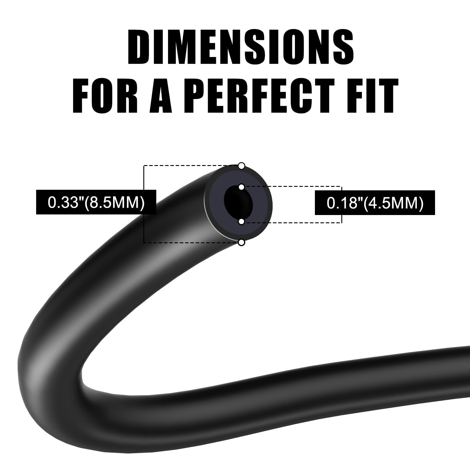 AloneGoer fuel hose full length, flexible 1/4 inch line for easy routing