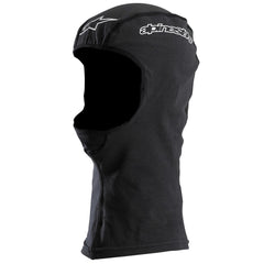 Alpinestars balaclava front view showing ergonomic fit and moisture-wicking benefits