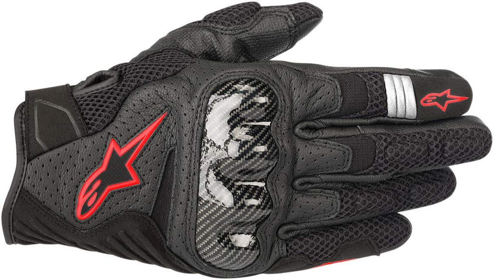 Alpinestars SMX-1 Air V2 front view showing ventilated mesh and short cuff benefit cooling