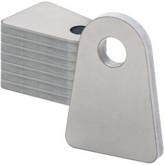 Alvktora front view of 8-piece weld-on tabs showing compact pack and mounting holes for easy inventory