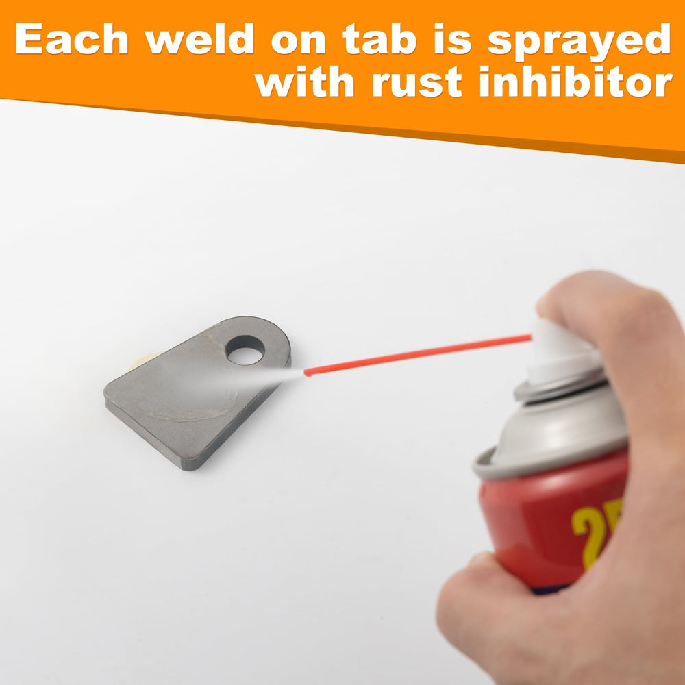 Alvktora weld tab beside ruler demonstrating exact 2-1/2 inch height for accurate fit-up