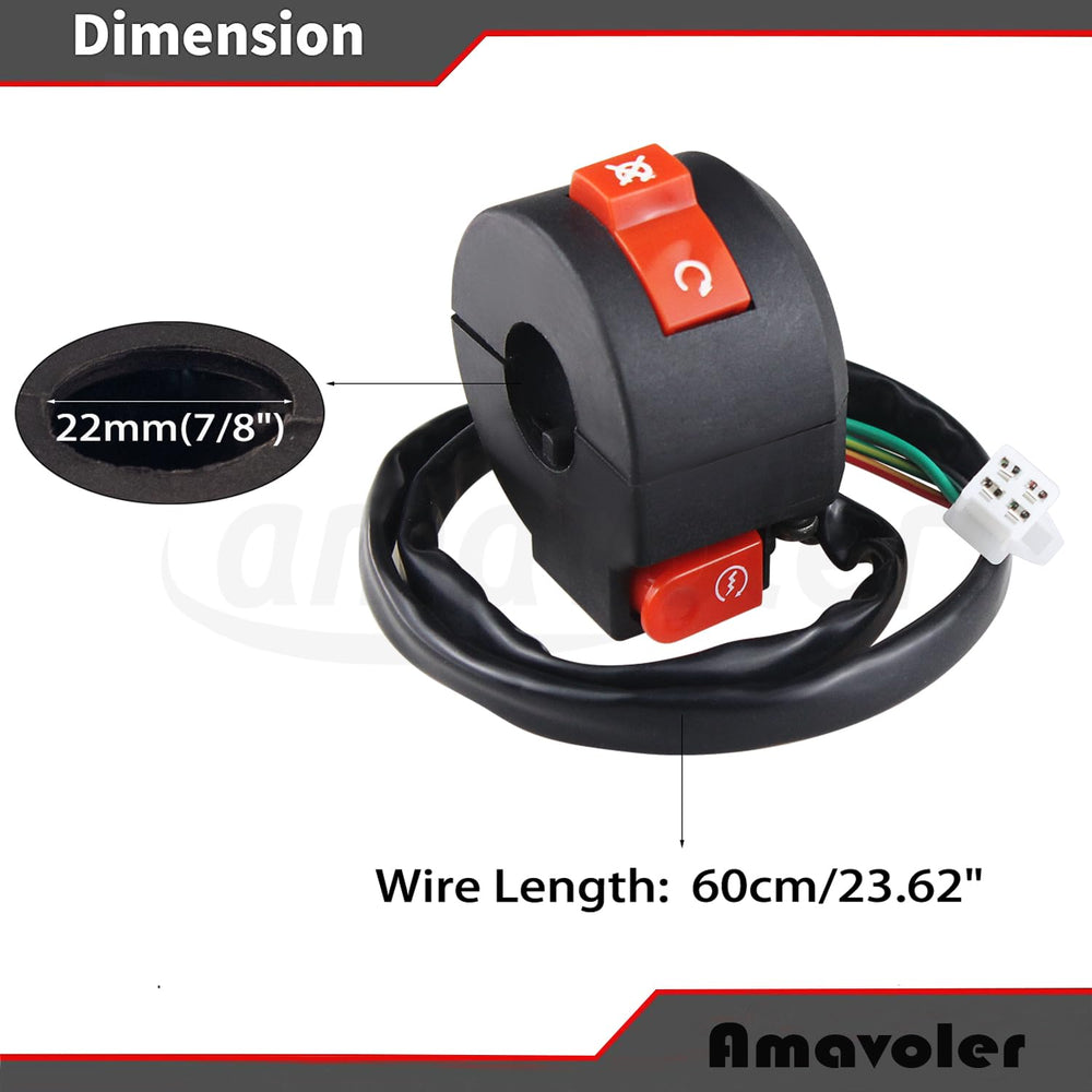 amavoler close-up of clamp showing 22mm diameter fit and secure mounting benefit