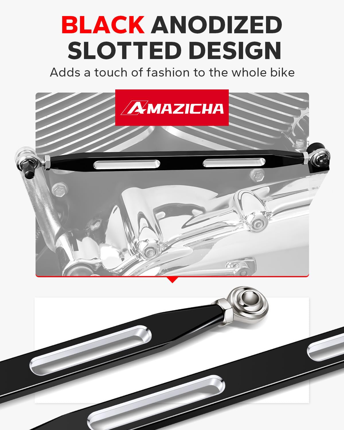 Amazicha closeup of CNC aluminum body showing black anodized finish and durability