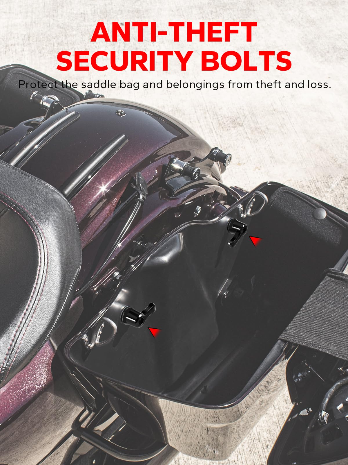 Amazicha close-up of screw head grooves providing anti-rotation security